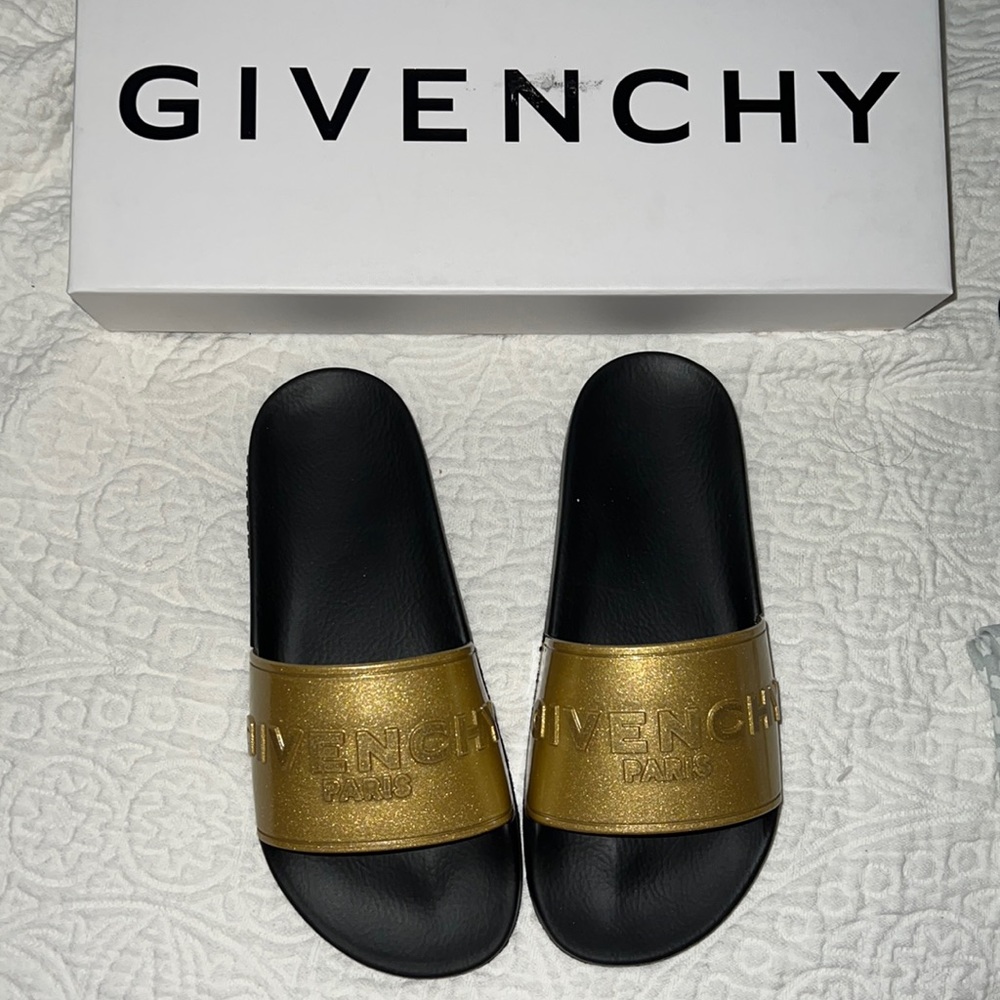 Black & Gold Givenchy sandals